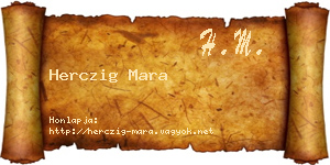 Herczig Mara névjegykártya